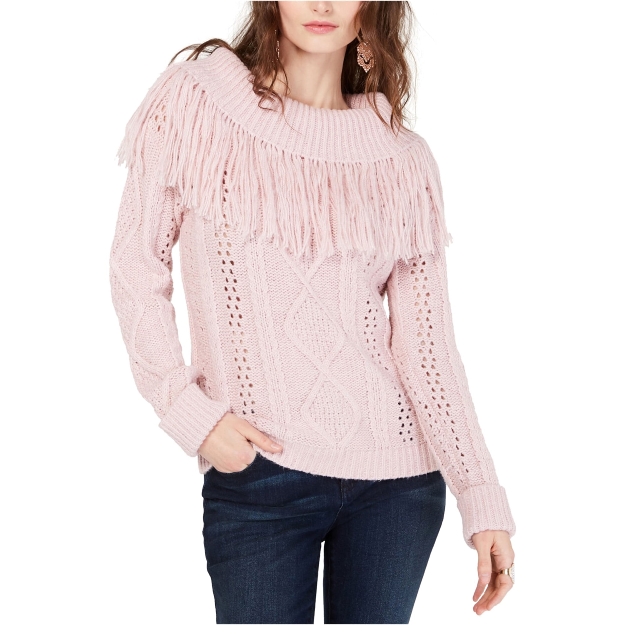 fringe pullover sweater