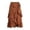 Coffee, variant on Women's Summer Skirts Satin Lold Irregular Skirt With Ruffle Detail Elegant Style Portable Casual A Line Midi For Women Brown 5XL