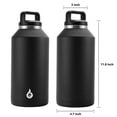 thumbnail image 2 of BJPKPK Half Gallon Water Bottle Insulated, Dishwasher Safe 64 oz Water Bottle with Handle, Leakproof BPA Free Water Jug, Large Stainless Steel Water Bottle for Sports, Black, 2 of 6