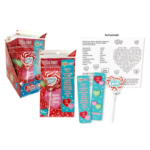 Scripture Candy, Heart Pop & Bookmark Set