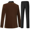 thumbnail image 2 of Beauty Emily Men's Suit Set Velvet Jacket and Pants Wedding Party Best Man Banquet Classic Costume, 2 of 8