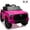 Rose Red, variant on Truck Car, 12V Licensed Toyota Ride on Car with Remote Control, Battery Powered Electric Car with Spring Suspension, EVA Tires, USB, Music, LED Lights