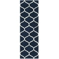 thumbnail image 2 of SAFAVIEH Cambridge Jared Geometric Wool Runner Rug, Dark Blue/Ivory, 2'6" x 8', 2 of 8