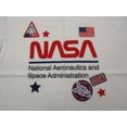 thumbnail image 2 of NASA Logo & Printed Patches Crew Neck Short Sleeve Athletic Heather Girl's T-shirt-Small, 2 of 3
