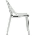 thumbnail image 3 of Allora Modern Plastic Dining Side Chair in Clear Finish (Set of 4), 3 of 8