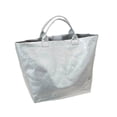 thumbnail image 2 of Soft Glossy PVC Tote Bag for Women, Silver, Lightweight Large Handbag for Daily Shopping Commute, 2 of 7