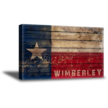 Awkward Styles The State of Texas Canvas Art Texas Flag Printed Art Decor Texas Star Wimberley Flag TX Canvas Wall Decor Texas Souvenirs TX City Flag Framed Picture for Home Ready to Hang (Best Way To Hang A Flag On A Wall)