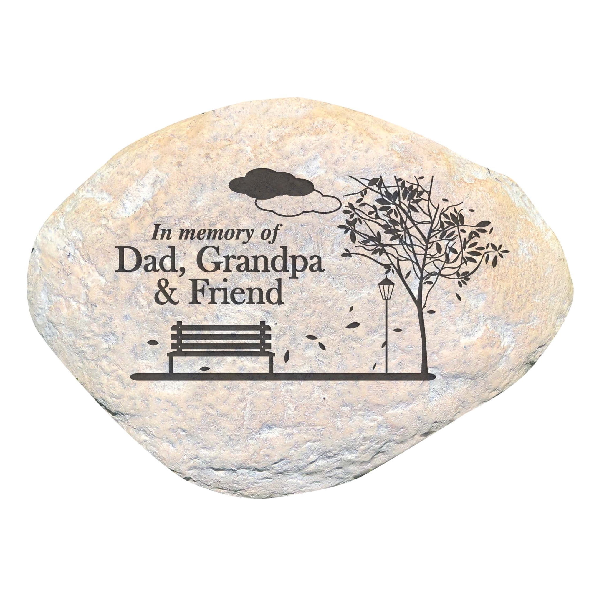 GiftsForYouNow In Memory of Dad, Grandpa & Friend Memorial Garden Stone