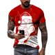 thumbnail image 1 of Camiseta con estampado de Papá Noel para hombre, ropa de moda para fiesta de año nuevo, camisetas de manga corta Harajuku con cuello redondo, camisetas de gran tamaño, 1 of 4