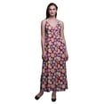 thumbnail image 1 of Bimba Robe Longue Chic à Imprimé Floral pour Femme, Style Bohème, Maxi d'Été, Tenue de Plage - X-Grand, 1 of 6