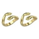 thumbnail image 2 of Jumpingount Anillo abierto Compromiso estético Abrazo Nudillo Joyería de mano Novias Novios Regalos personalizados Accesorios Plata Type1 NO1, 2 of 6