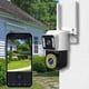 thumbnail image 1 of Cámara de vigilancia exterior con enlace de dos lentes, 360 grados, teléfono móvil, monitoreo remoto WiFi, intercomunicador bidireccional, visión nocturna, seguimiento móvil, alarma, cámaras HD, 1 of 9