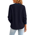 thumbnail image 4 of Waffle Cardigan for Women Lightweight Button Down V Neck Knit Jackets Coat Fashion Long Sleeve Open Front Cardigan, 4 of 6