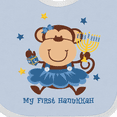 thumbnail image 4 of Inktastic Monkey Girl 1st Hanukkah Girls Baby Bib, 4 of 4