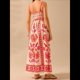 thumbnail image 4 of Vestido Maxi Floral de Verano 2025 para Mujer, Sin Mangas, con Tirantes Finos, Estampado, Fruncido, Estilo Bohemio, para Playa Rojo S, 4 of 7