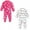 Pink Christmas Lights, variant on Infant Girl Plush Jumpsuits, Modern Rainbow, 12-18 Months