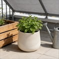 thumbnail image 2 of Olurrisa Large Outdoor Indoor Planter, 17.1"+13.38"+9" Dia Round Magnesium Oxide Planter Set of 3, Flower Pots with Drainage Holes, Modern Design Planter for Home Garden Patio, 2 of 8