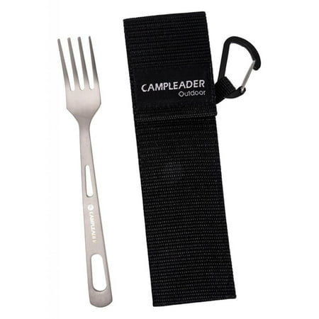 

Titanium Camping Tableware with Storage Bag Titanium Silverware Camp Tableware Portable Flatware for Camping Outdoor Backpacking Tableware Fork Black Bag