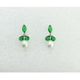 thumbnail image 4 of Faship Gorgeous Green CZ Crystal Mother Of Pearls Floral Necklace Earrings Set, 4 of 5
