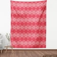 thumbnail image 3 of Ambesonne Aztec Fabric by the Yard Upholstery, Square and Triangle Forms, 2 Yards, Dark Coral and Pale Eggshell, 3 of 4