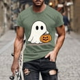 thumbnail image 1 of Handshe T-Shirt à Col Rond à Manches Courtes pour Homme à Thème d'Halloween - Blouse Décontractée Stylée, 1 of 5