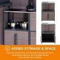thumbnail image 2 of Sunjoy 25x21 in. Kitchen Island Counter with Stainless-Steel Countertop, Open Storage Shelf, 2 of 7
