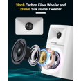 thumbnail image 3 of Bocinas Sanyun SW203 4.0 60W Woofer de Fibra de Carbono Bluetooth, 3 of 8