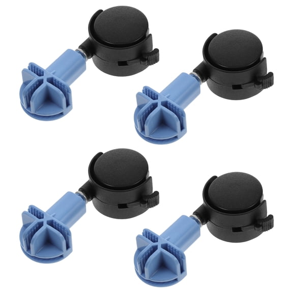 HAKIDZEL Pet Kennel Casters Caster Wheels Abs Black 4Pcs
