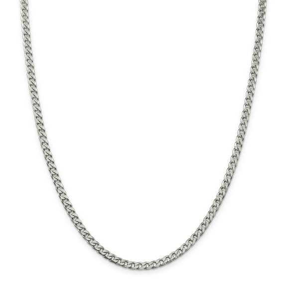 Sterling Silver Polished 3.5mm Curb Chain