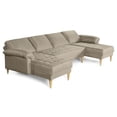 thumbnail image 4 of Sala Modular Doble Chaise Makora Salazar con Memory Foam Color Arena Lino Respaldo Reclinable de 3 Posiciones, 4 of 7