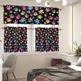 thumbnail image 2 of Dog Paw Print Valance Curtains Set for Windows Kitchen Valances Window Treatments for Kitchen Bathroom Bedroom Home Decor Curtain Luxury European Style Valance, 2 of 6