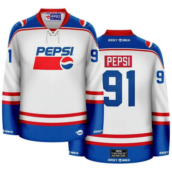 Pepsi 1991 White Throwback Hockey Jersey