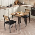 thumbnail image 4 of EDTara Small Kitchen Dining Set for 2, 3-Piece Table and Upholstered Chair Set with Sturdy Metal Frame, 4 of 8