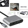 thumbnail image 2 of Flmtop Adaptateur de Câble Universel USB 3.1 Type C vers VGA HDMI-compatible 4K, 2 of 10