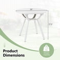 thumbnail image 3 of Gymax 2 Pcs Table d'Appoint d'Extérieur 20 Pieds' Table d'Appoint Ronde de Rangement Table d'Extrémité Résistante aux Intempéries Blanc, 3 of 10