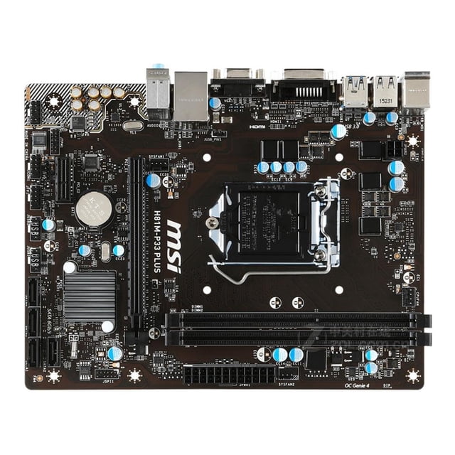 Placa madre MSI H81M-P33 PLUS LGA 1150 Intel H81 DDR3 de 16 GB