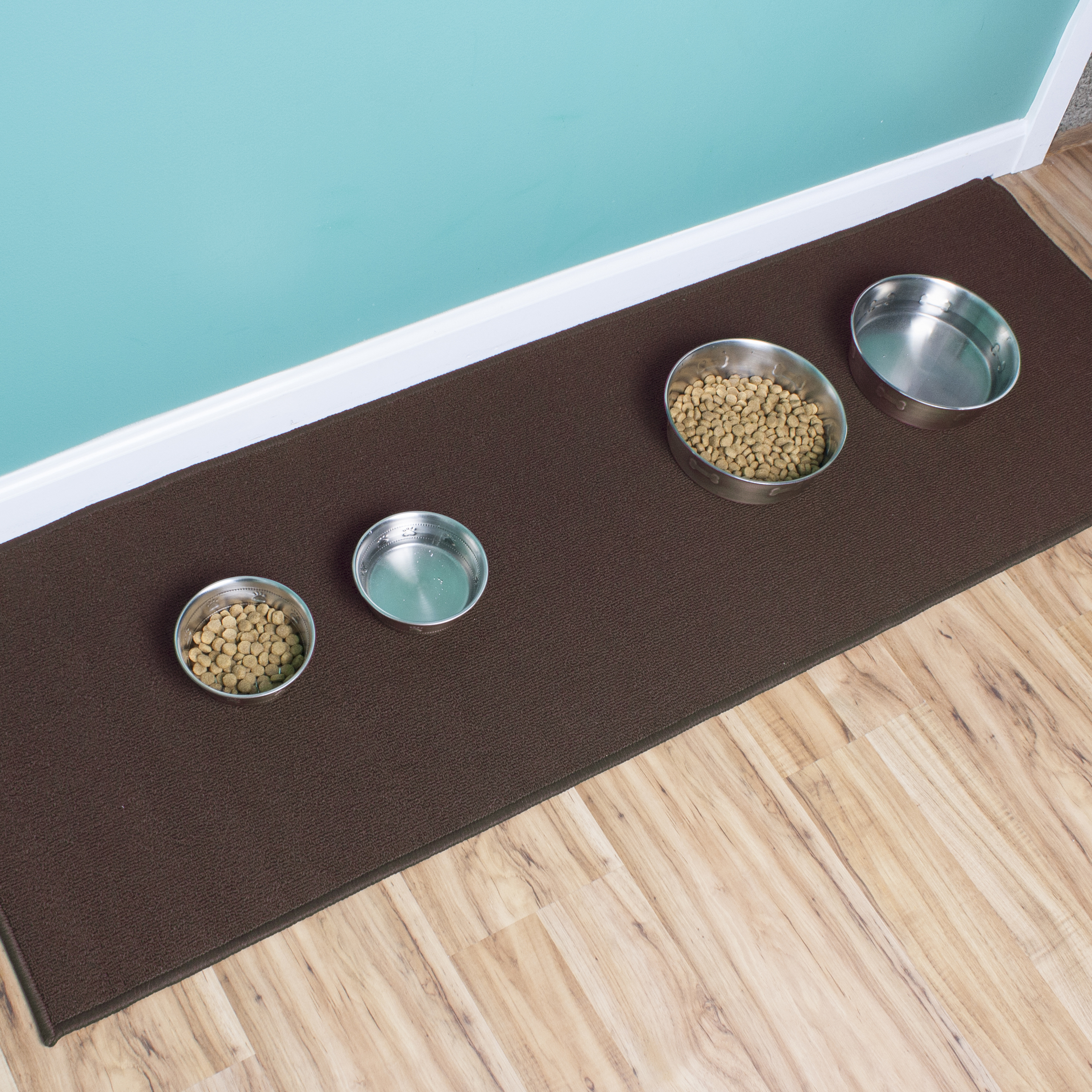 RITZ Solid Rug Runner, 20" x 60", Brown