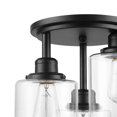 thumbnail image 2 of Globe Electric Annecy 3-Light Matte Black Flush Mount Ceiling Light with Clear Glass Shades, 65456, 2 of 6