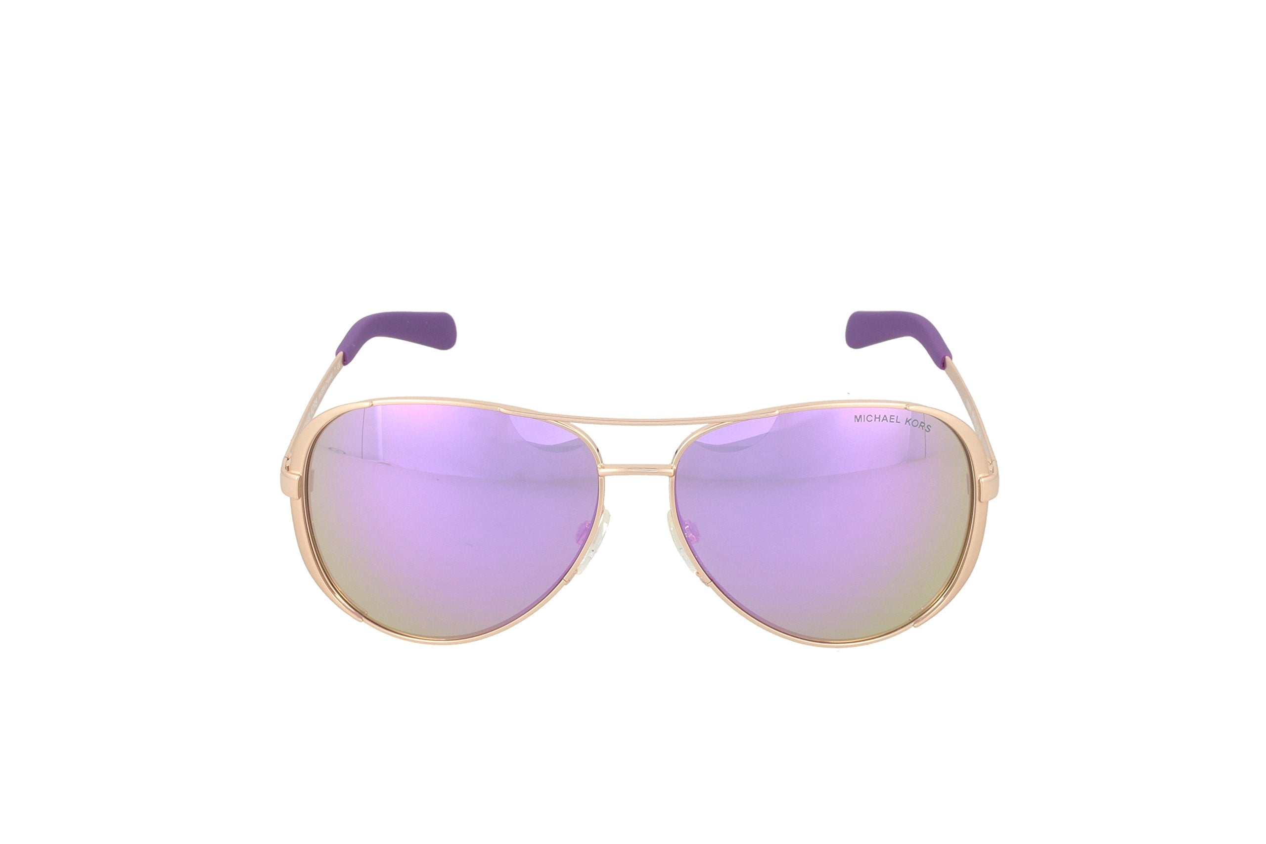 Share Michael Kors MK5004 Chelsea Aviator Sunglasses Rose Gold w/Purple Mirror 1 Michael Kors Women main image 4