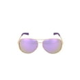 thumbnail image 4 of Michael Kors Women's Mirrored Chelsea MK5004-10034V-59 Rose Gold Aviator Sunglasses, 4 of 8