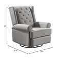 thumbnail image 6 of Westwood Design Amelia Traditional Fabric USB Glider and Recliner in Charcoal, 6 of 6