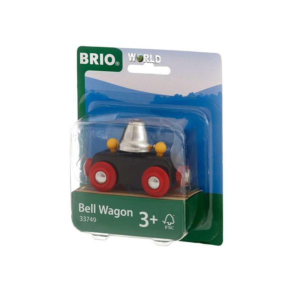 Tren de juguete interactivo BRIO World Bell Wagon Kids 3+