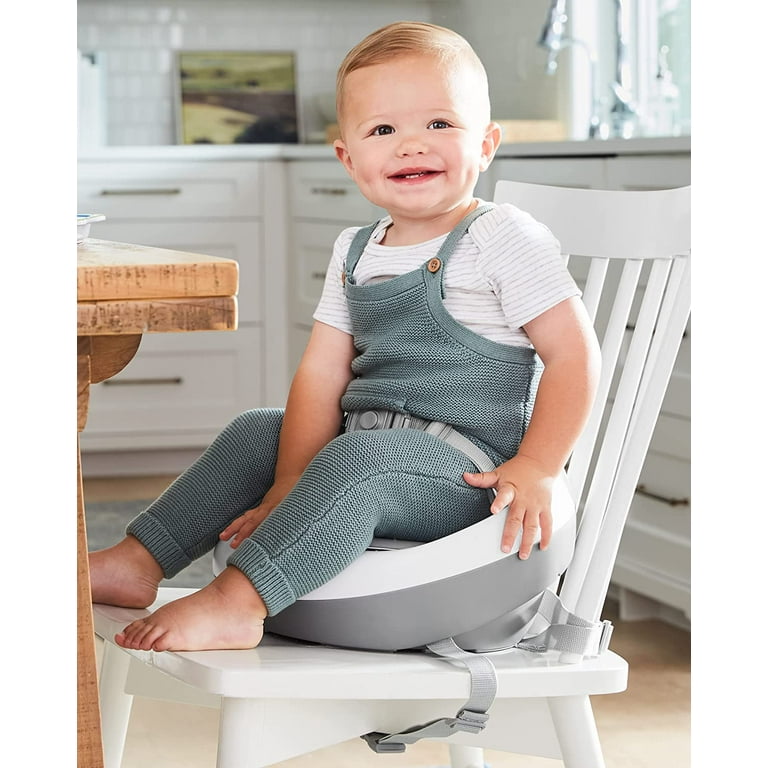 Skip Hop Booster Seat for Dining Table Sleek Seat Booster Grey White