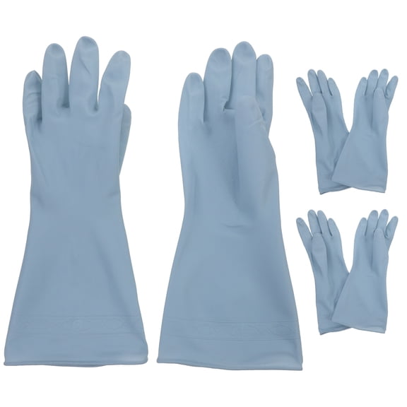 GOOHOCHY 3 Pairs PVC Dishwashing Gloves with Wrist and Forearm for Women Home Use