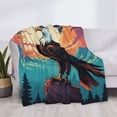 thumbnail image 3 of Balery Cartoon Iceberg Bald Eagle Manta de Franela con Dibujo, Lujo Ultra Suave y Cálido, Antipelusa y Resistente a las Arrugas para Cama, Sofá, Camping -50"x40", 3 of 6