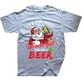 thumbnail image 1 of Camisetas navideñas de Papá Noel bebiendo cerveza, ropa informal de algodón con gráfico de estilo veraniego, camiseta de manga corta para regalos de cumpleaños, 1 of 4