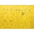 thumbnail image 1 of Ahgly Company Indoor Rectangle Oriental Yellow Traditional Area Rugs, 7' x 9', 1 of 4