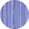 thumbnail image 1 of Ahgly Company Indoor Round Abstract Blue Modern Area Rugs, 7' Round, 1 of 4