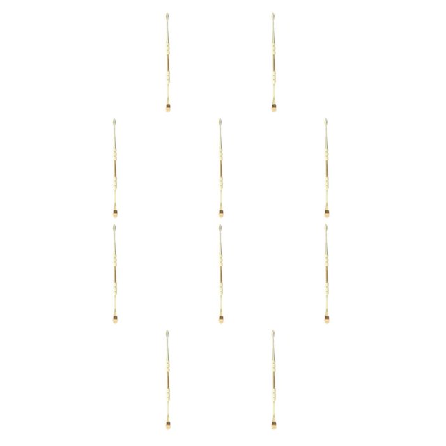 Naiovety Cuchara para crema de humo, herramienta de excavación de tuberías, accesorios de limpieza antiadherentes de mano de doble extremo, Oro 10Conjunto