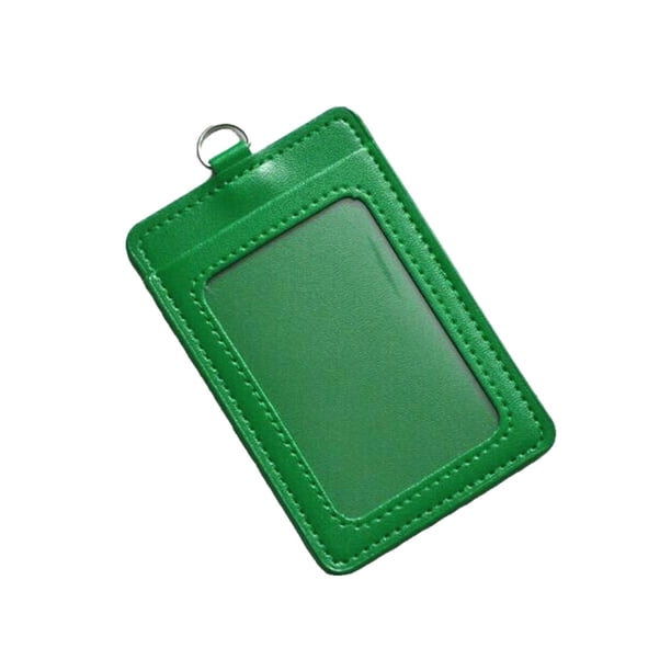 Inteprter 10 piezas de portatarjetas de identificación, suministros de oficina de negocios, funda protectora informal de colores, funda para tarjetas de Carpetas de archivos Vertical/Verde